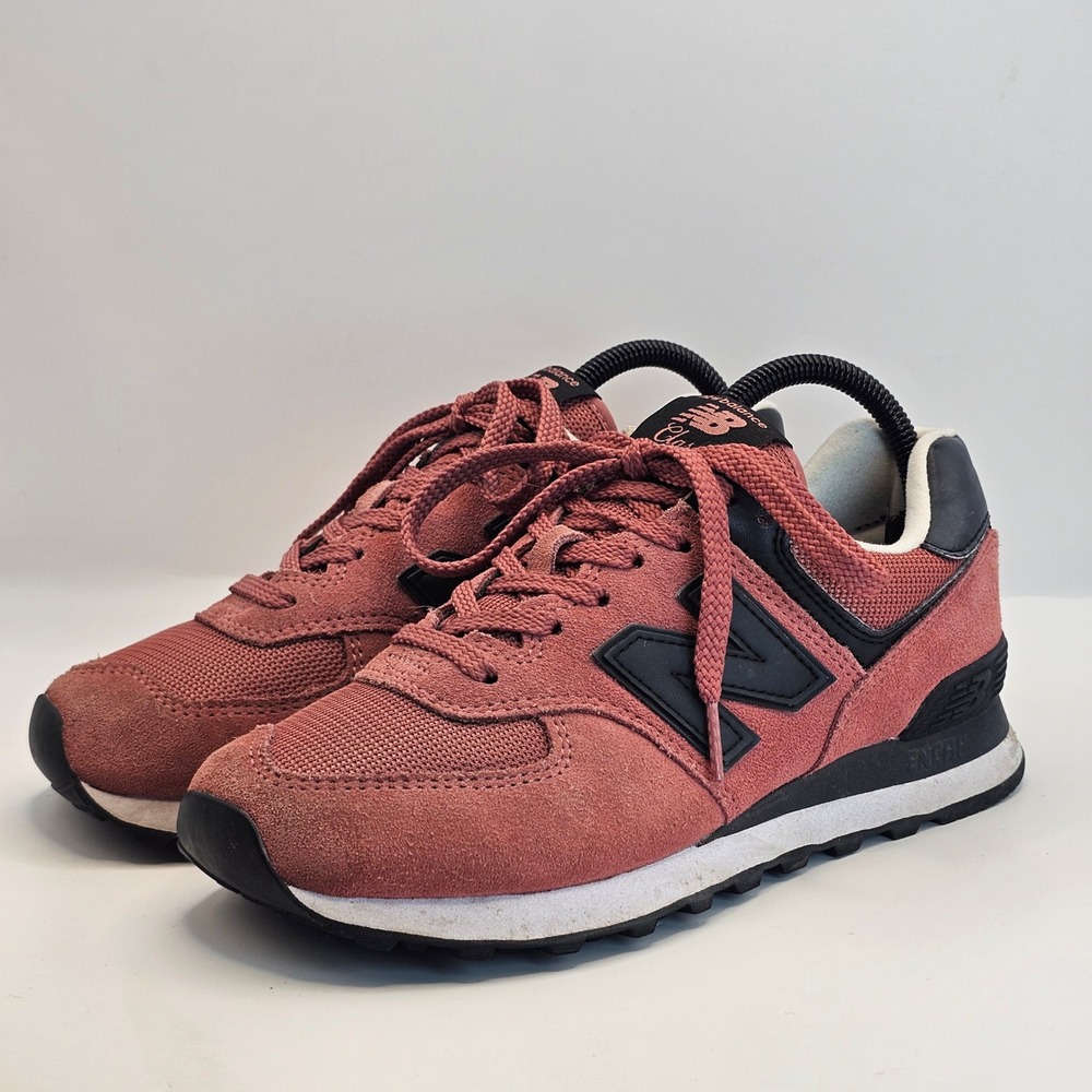 New Balance 574 Classic Dusty Rose Pink Black Sneakers WL574MD2 Womens 8